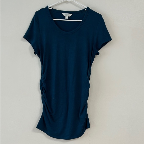 Market&Spruce Maternity Forest Green long sleeve & Blue short sleeve Top Size M - Picture 2 of 11